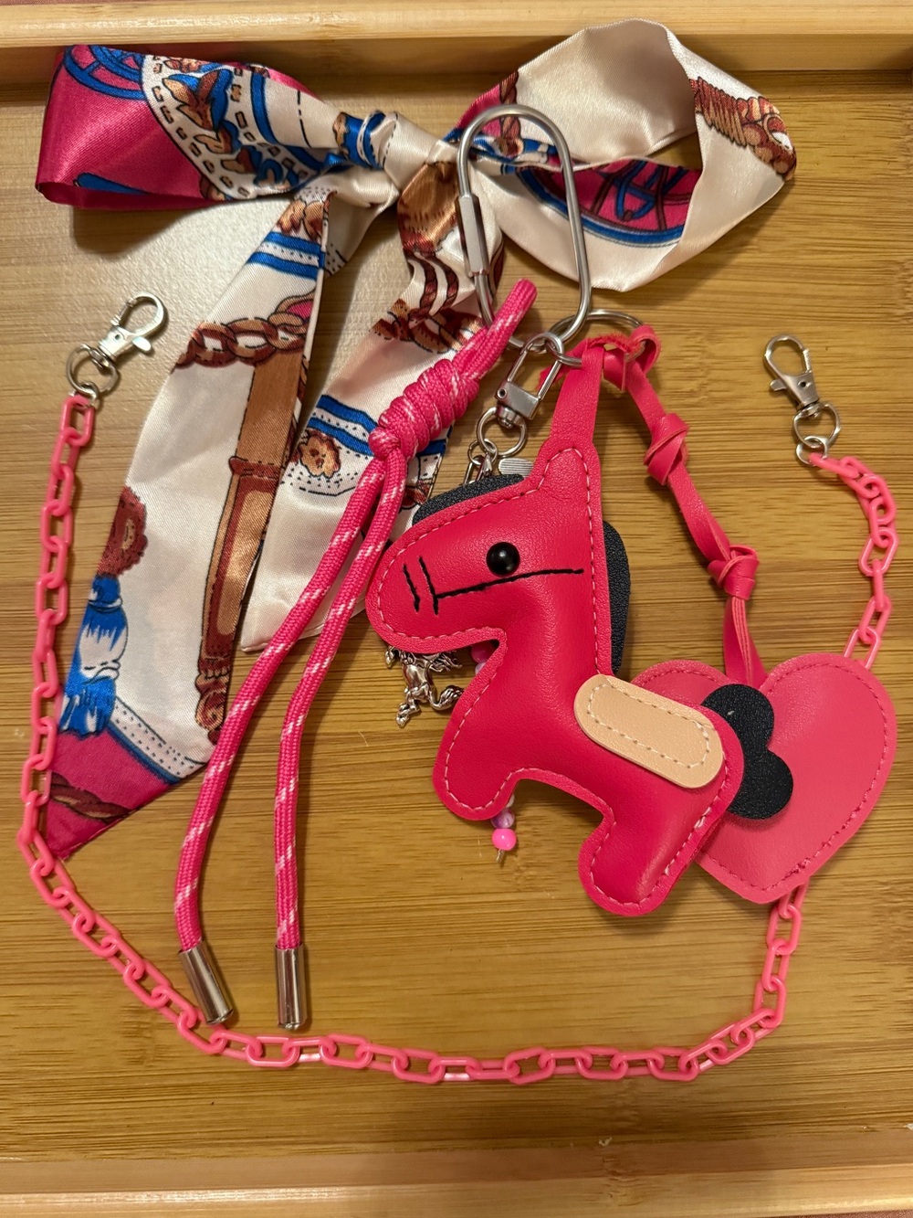 Pink Western bag charm bundle